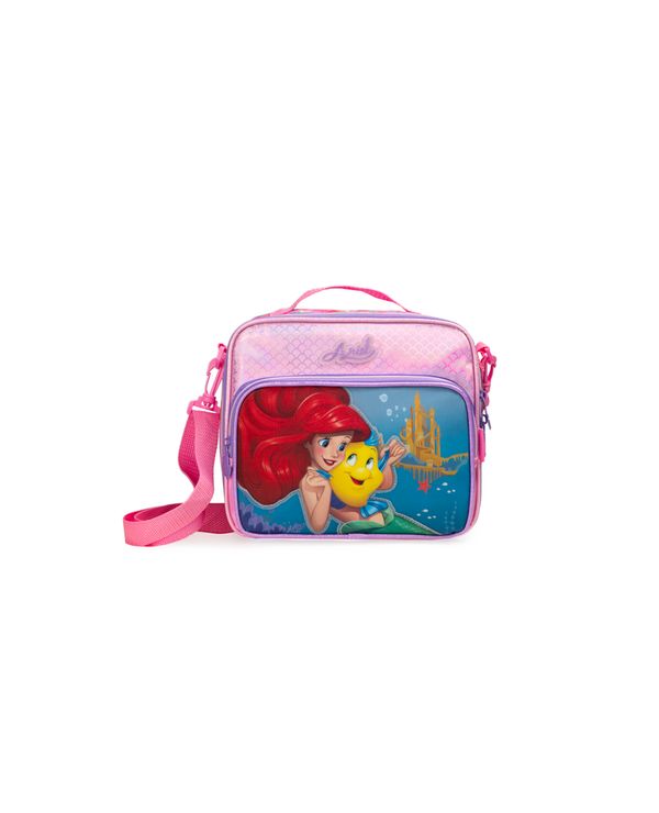 Kit Escolar Ariel e Linguado com Mochila de Rodinha + Lancheira Térmica + Estojo Infantil
