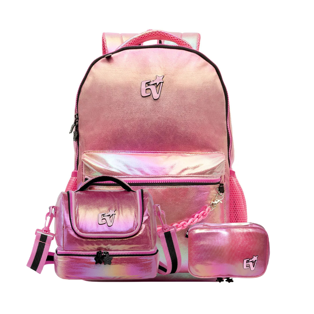 Kit Escolar Emilly Vick 2026 com Mochila + Lancheira Térmica + Estojo Infantil