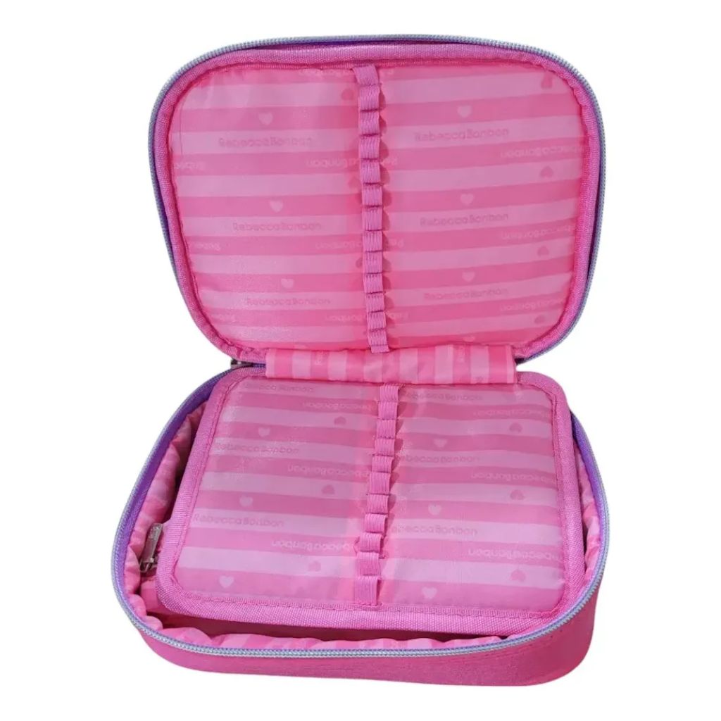 Kit Escolar Rb Rebecca Bonbon Lovers Paris 2026 com Mochila de Rodinhas + Lancheira Térmica + Estojo Infantil