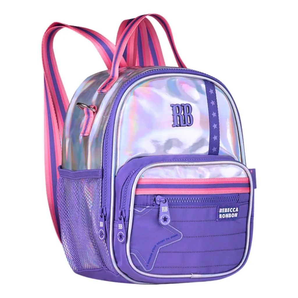 Kit Escolar Rb Rebecca Bonbon 2026 com Mochila de Rodinhas + Lancheira Térmica + Estojo Infantil