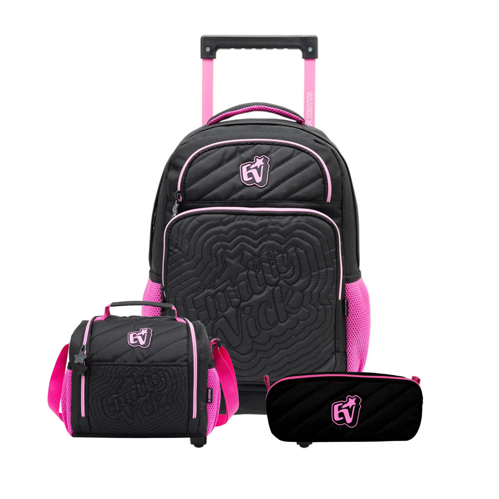 Kit Escolar Emilly Vick 2026 com Mochila + Lancheira Térmica + Estojo Infantil