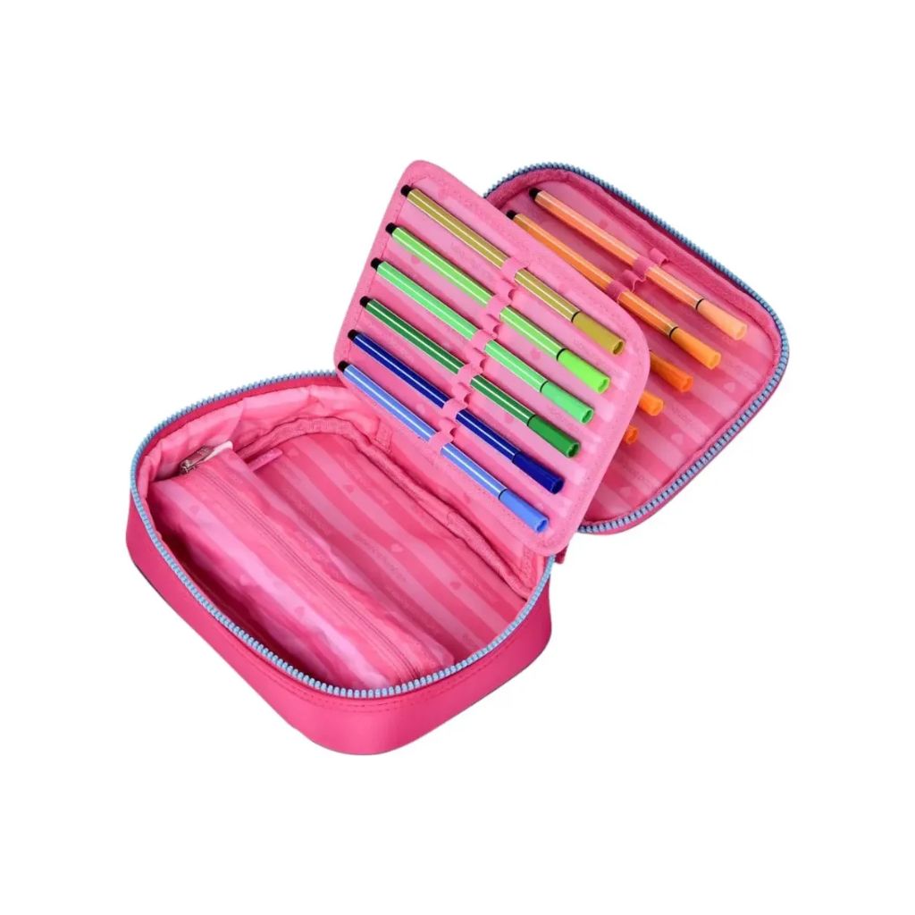 Kit Escolar Rb Rebecca Bonbon Lovers Paris 2026 com Mochila de Rodinhas + Lancheira Térmica + Estojo Infantil