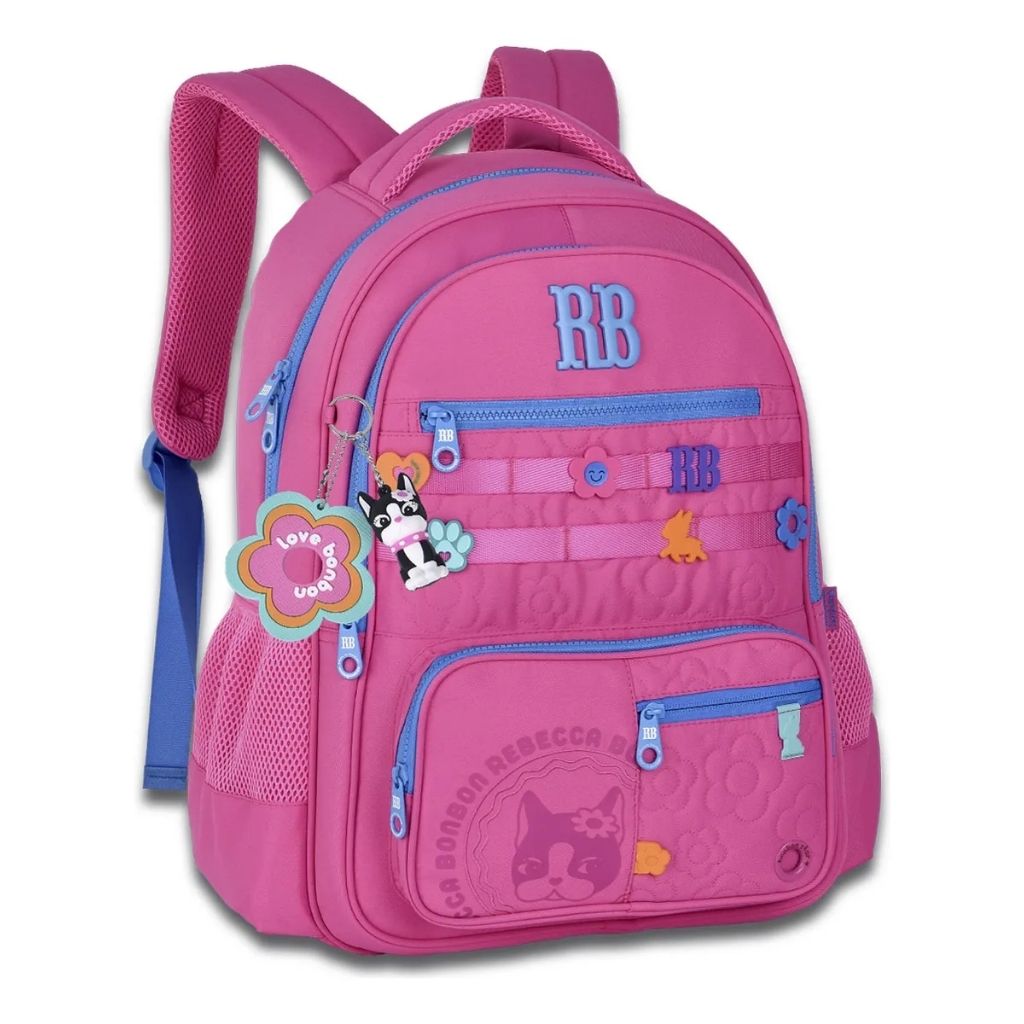 Kit Escolar Rb Rebecca Bonbon 2026 com Mochila + Lancheira Térmica + Estojo Infantil