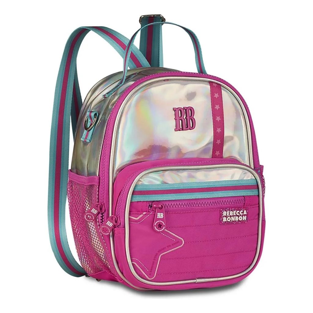 Kit Escolar Rb Rebecca Bonbon 2026 com Mochila + Lancheira Térmica + Estojo Infantil