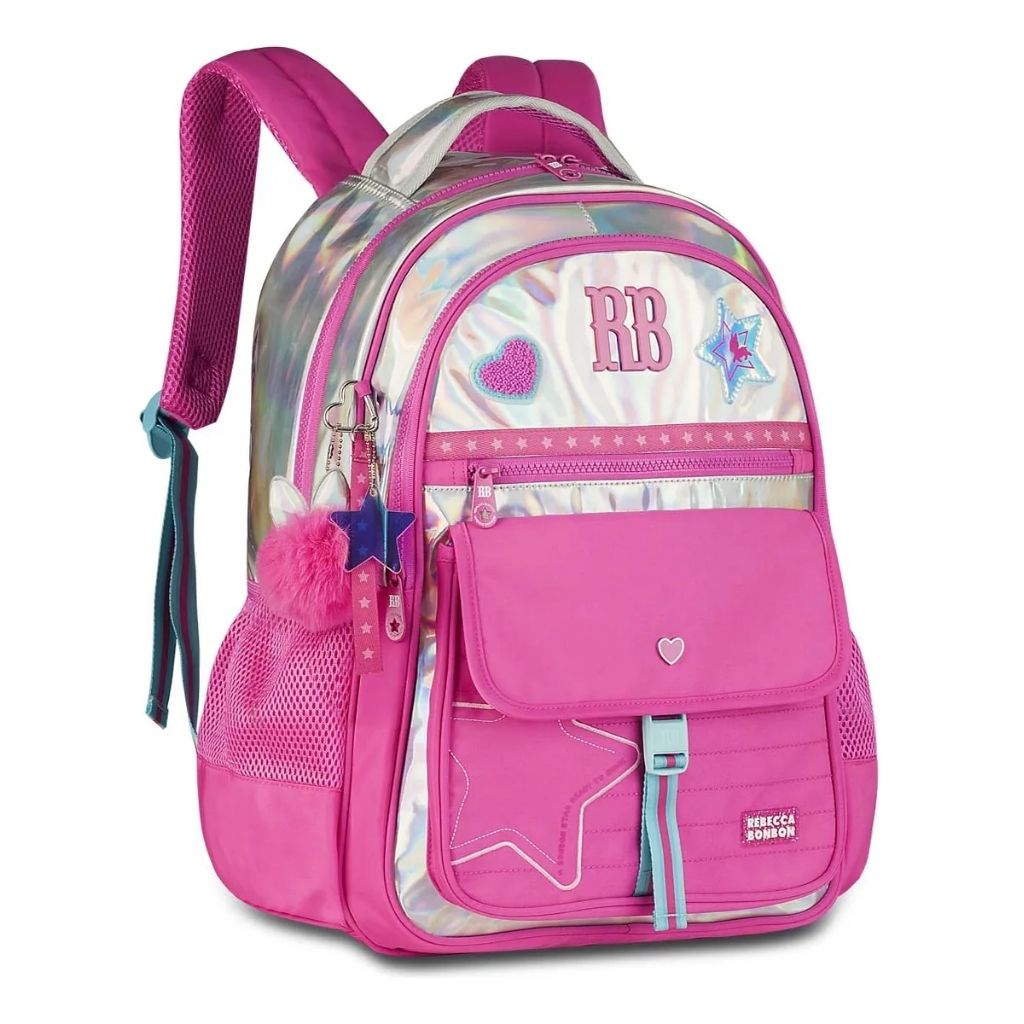 Kit Escolar Rb Rebecca Bonbon 2026 com Mochila + Lancheira Térmica + Estojo Infantil
