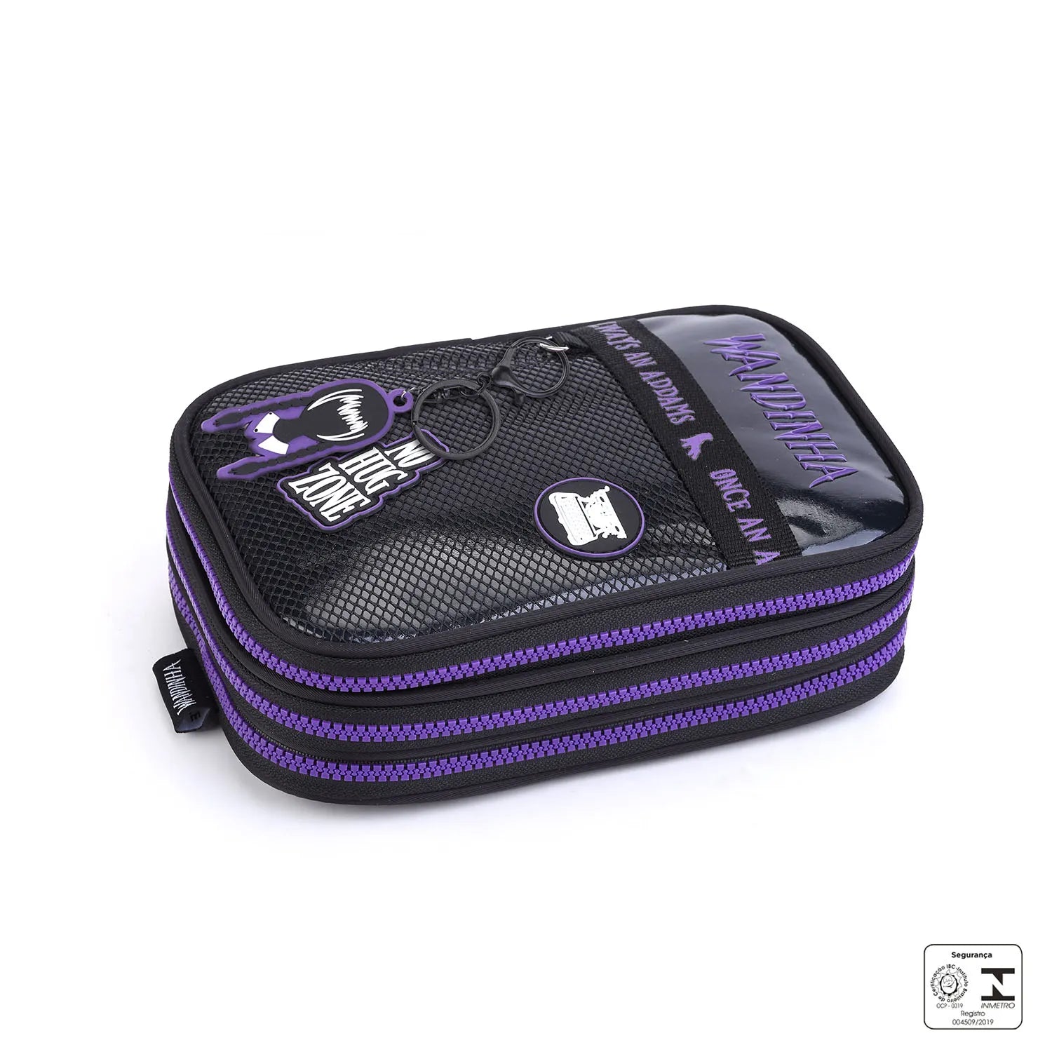 Kit Escolar Wandinha com Mochila + Lancheira Térmica + Estojo Infantil