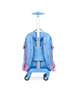 Kit Escolar Lilo & Stitch com Mochila de Rodinhas + Lancheira + Estojo Infantil
