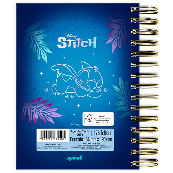 Agenda Diária Stitch 2026