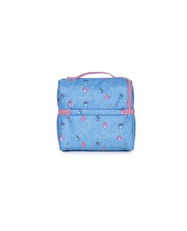 Kit Escolar Lilo & Stitch com Mochila de Rodinhas + Lancheira + Estojo Infantil