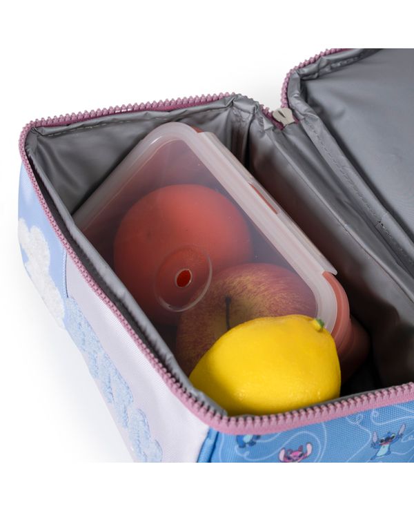 Kit Escolar Lilo & Stitch com Mochila de Rodinhas + Lancheira + Estojo Infantil