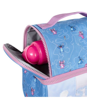 Kit Escolar Lilo & Stitch com Mochila de Rodinhas + Lancheira + Estojo Infantil