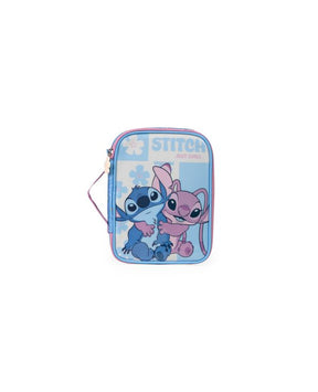 Kit Escolar Lilo & Stitch com Mochila de Rodinhas + Lancheira + Estojo Infantil