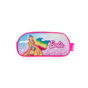 Kit Mochila Escolar Feminina Barbie com Lancheira e Estojo Rosa