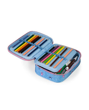 Kit Escolar Lilo & Stitch com Mochila de Rodinhas + Lancheira + Estojo Infantil