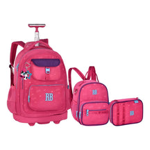 Kit Escolar Rb Rebecca Bonbon Lovers Paris 2026 com Mochila de Rodinhas + Lancheira Térmica + Estojo Infantil