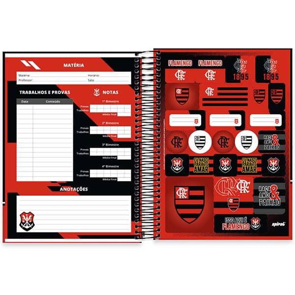 Caderno Universitário Flamengo