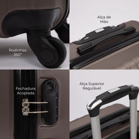 Conjunto de Malas P M G para Viagem Londres