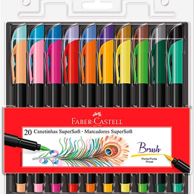 Canetinha SuperSoft 20 Cores Faber-Castell