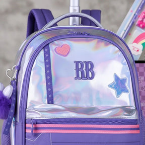 Kit Escolar Rb Rebecca Bonbon 2026 com Mochila de Rodinhas + Lancheira Térmica + Estojo Infantil