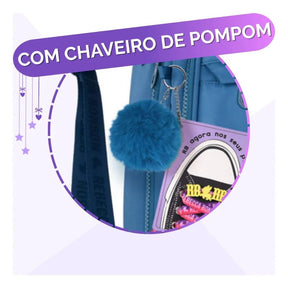 Kit Escolar Rb Rebecca Bonbon 2026 com Mochila de Rodinhas + Lancheira Térmica + Estojo Infantil