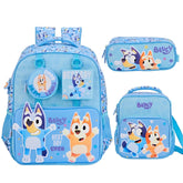 Kit Escolar Bluey Xeryus com Mochila, Lancheira Térmica e Estojo