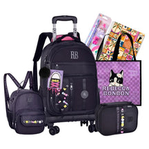 Kit Escolar Rb Rebecca Bonbon 2026 com Mochila de Rodinhas + Lancheira Térmica + Estojo Infantil