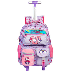 Mochila Escolar com Rodas Hello Kitty