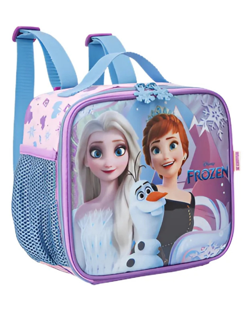 Kit Escolar Mochila de Rodinha + Lancheira Térmica + Estojo Infantil Frozen