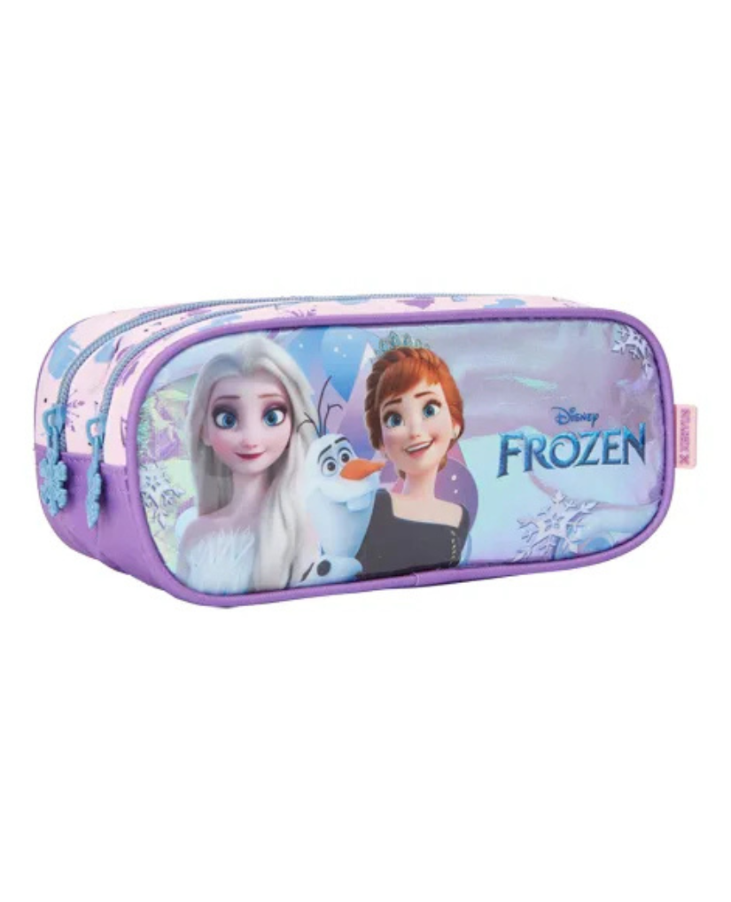 Kit Escolar Mochila de Rodinha + Lancheira Térmica + Estojo Infantil Frozen