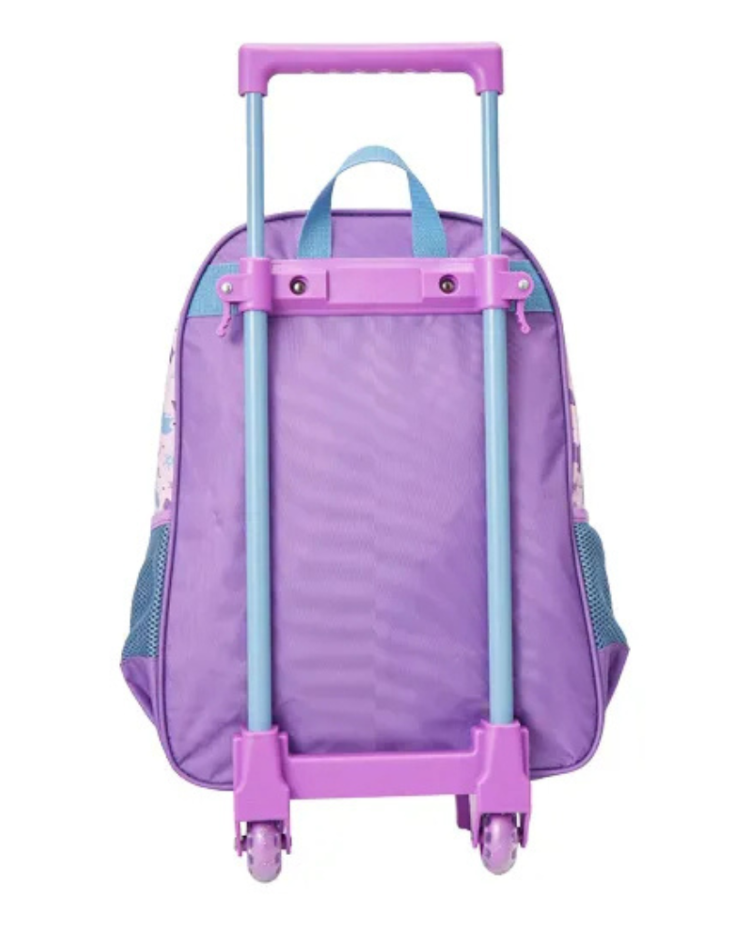 Kit Escolar Mochila de Rodinha + Lancheira Térmica + Estojo Infantil Frozen