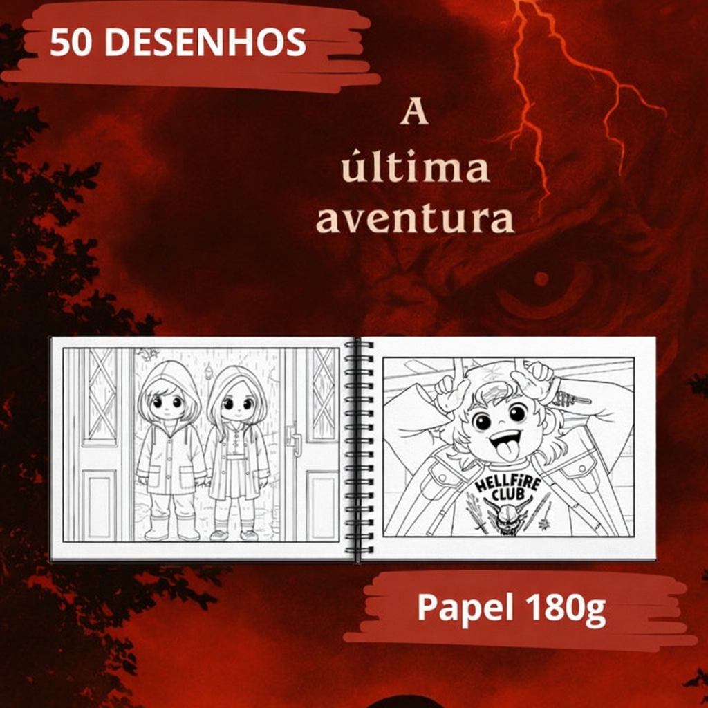 Caderno de Colorir Stranger Things