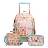 Kit Escolar Capivara Fashion com Mochila + Lancheira + Estojo Box