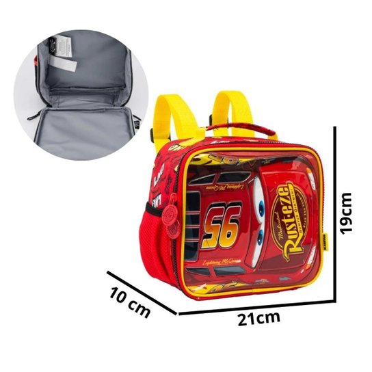 Kit Mochila com Rodinha Carros Relâmpago McQueen