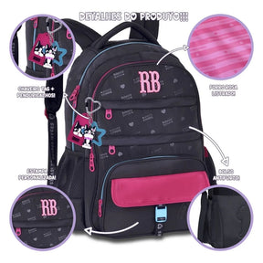 Kit Escolar Rb Rebecca Bonbon 2026 com Mochila + Lancheira Térmica + Estojo Infantil