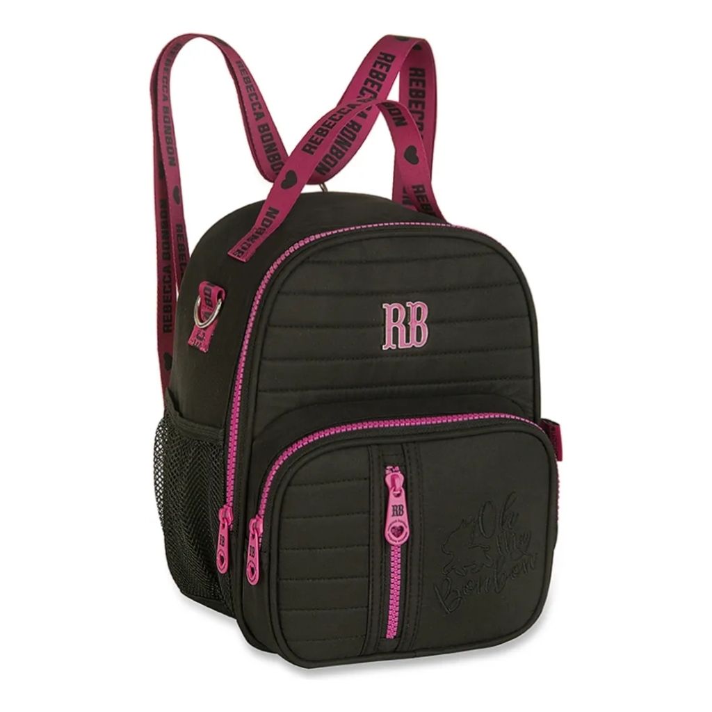 Kit Escolar Rb Rebecca Bonbon 2026 com Mochila + Lancheira Térmica + Estojo Infantil