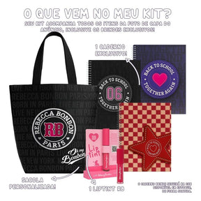 Kit Escolar Rb Rebecca Bonbon 2026 com Mochila + Lancheira Térmica + Estojo Infantil