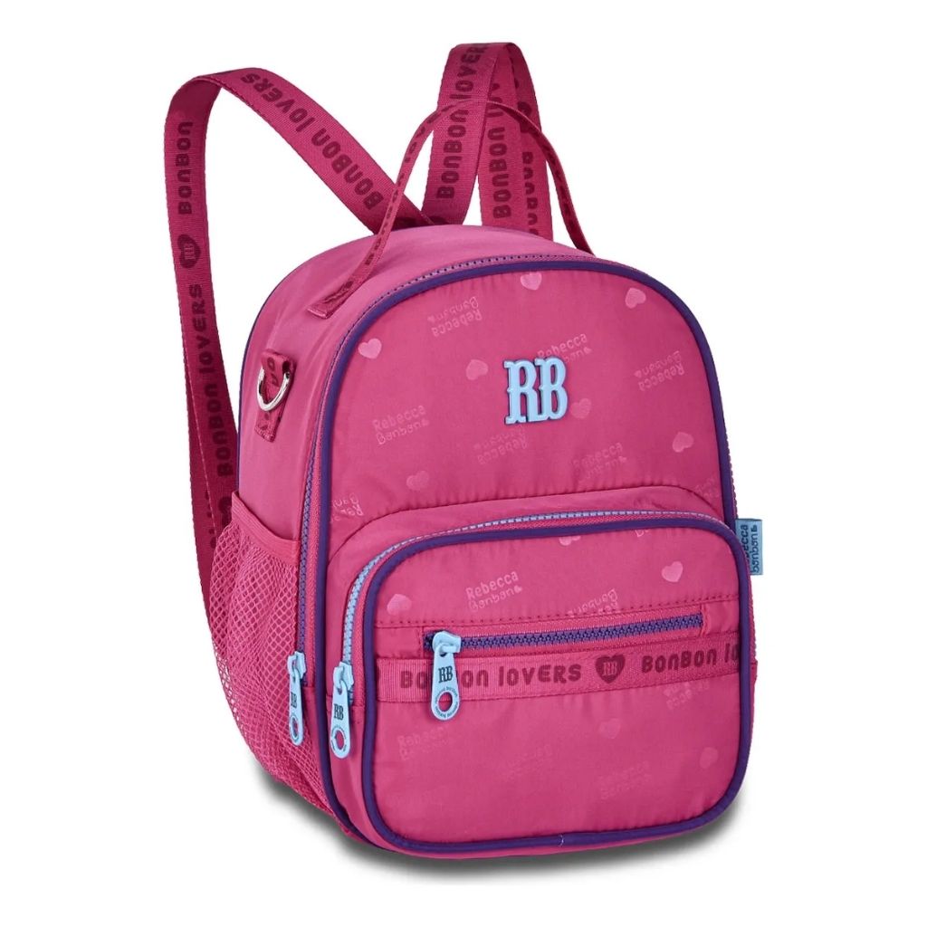 Kit Escolar Rb Rebecca Bonbon 2026 com Mochila + Lancheira Térmica + Estojo Infantil