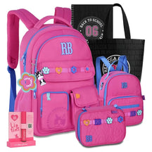 Kit Escolar Rb Rebecca Bonbon 2026 com Mochila + Lancheira Térmica + Estojo Infantil