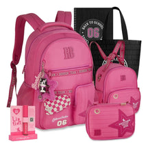 Kit Escolar Rb Rebecca Bonbon 2026 com Mochila + Lancheira Térmica + Estojo Infantil
