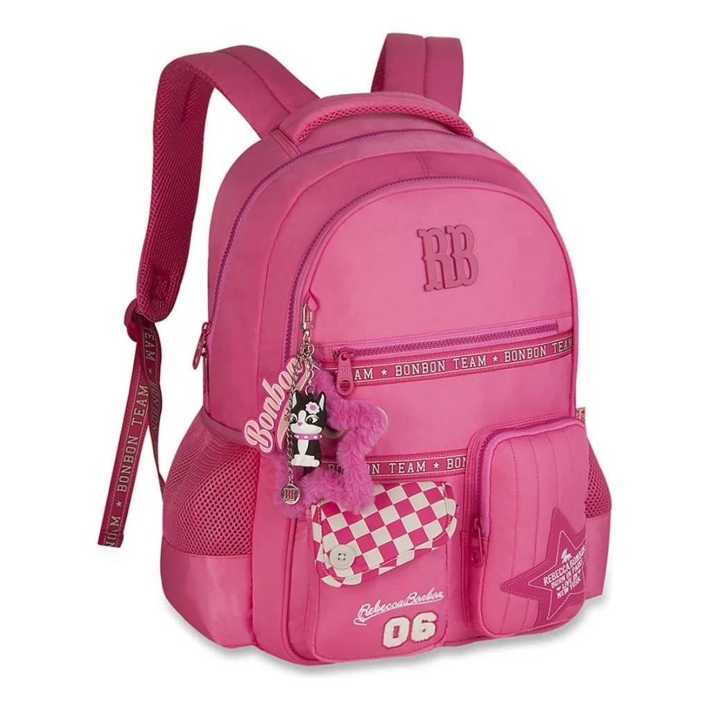 Kit Escolar Rb Rebecca Bonbon 2026 com Mochila + Lancheira Térmica + Estojo Infantil