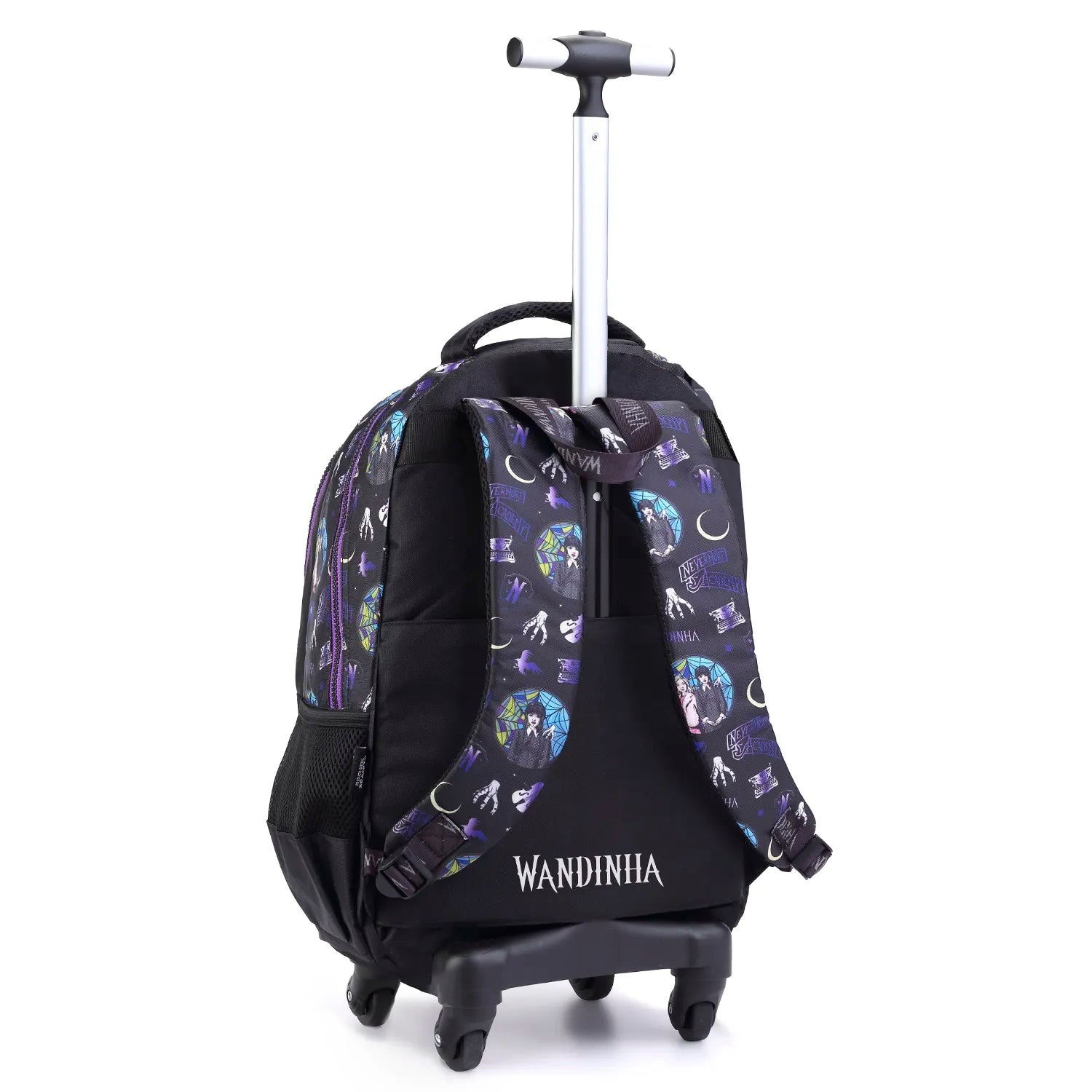 Kit Escolar Wandinha com Mochila + Lancheira Térmica + Estojo Infantil
