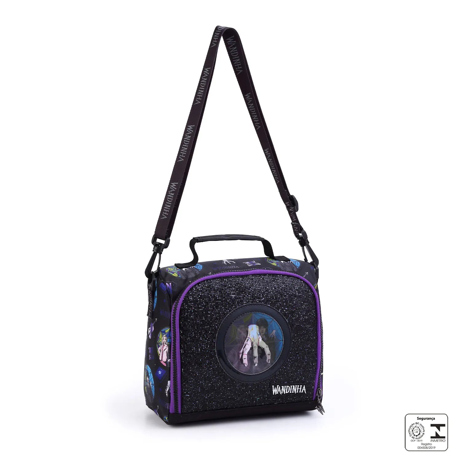 Kit Escolar Wandinha com Mochila + Lancheira Térmica + Estojo Infantil