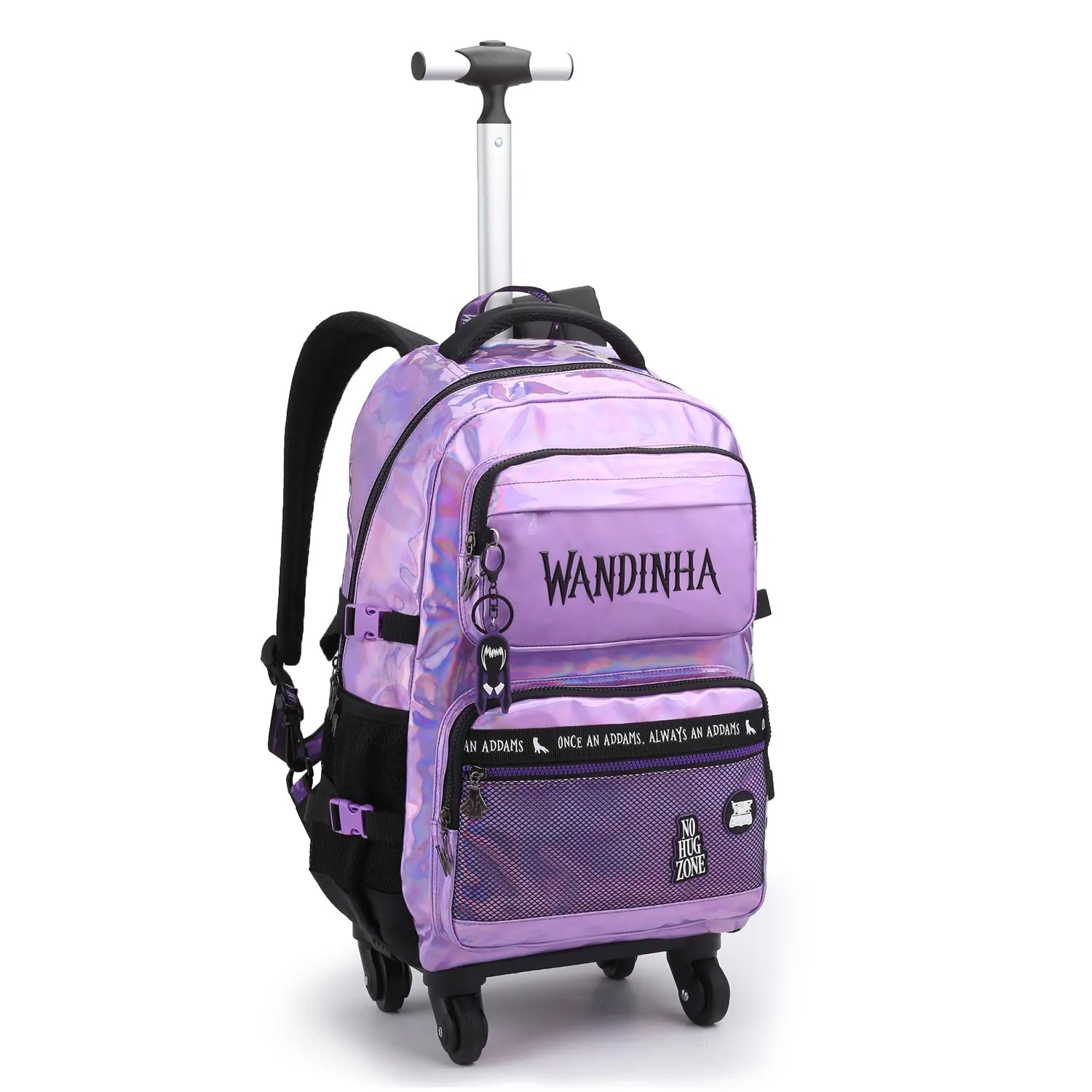 Kit Escolar Wandinha com Mochila + Lancheira Térmica + Estojo Infantil