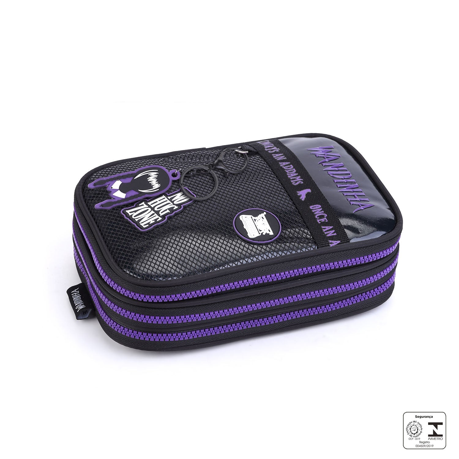 Kit Escolar Wandinha com Mochila + Lancheira Térmica + Estojo Infantil