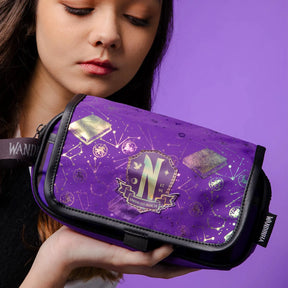 Kit Escolar Wandinha com Mochila + Lancheira Térmica + Estojo Infantil