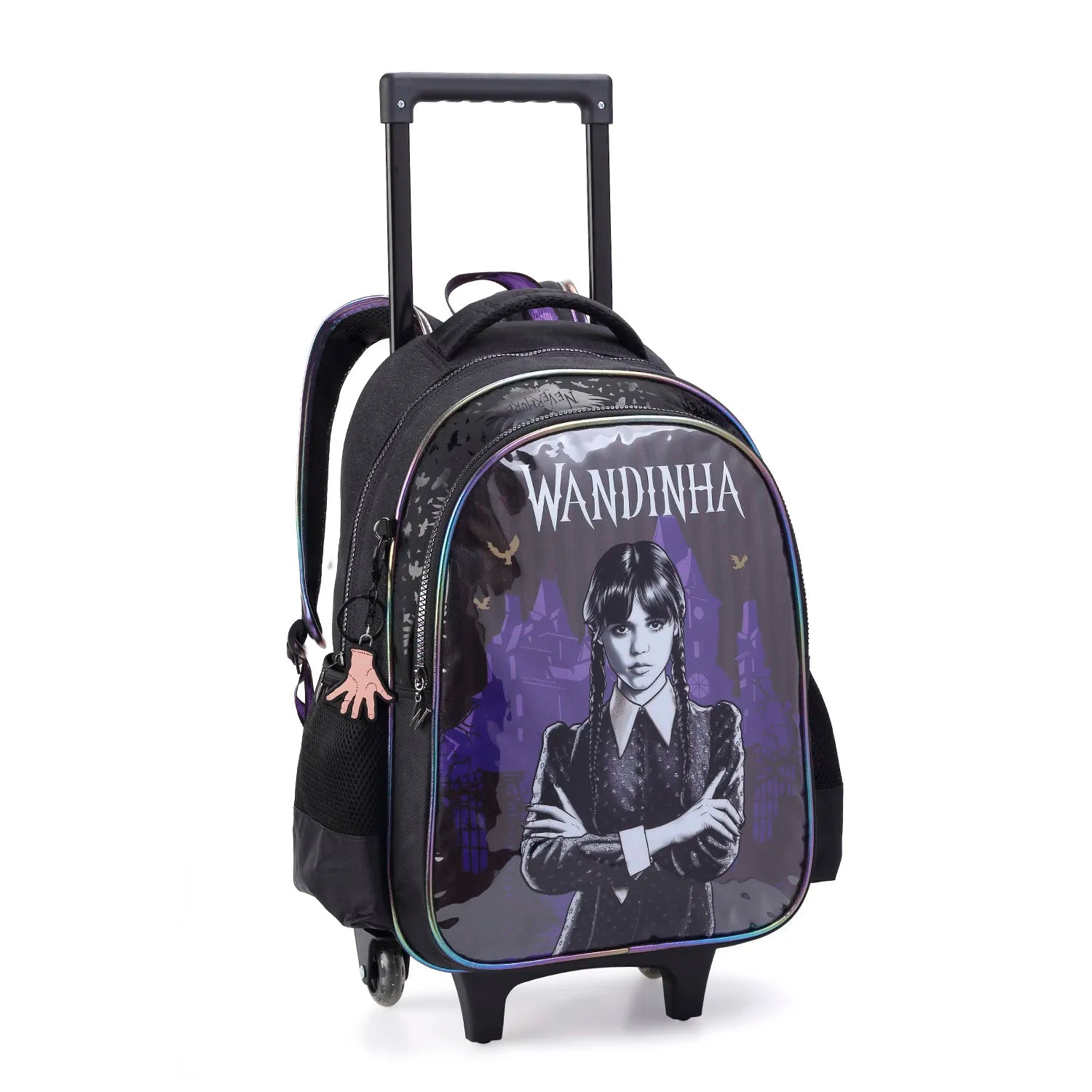 Kit Escolar Wandinha com Mochila + Lancheira Térmica + Estojo Infantil