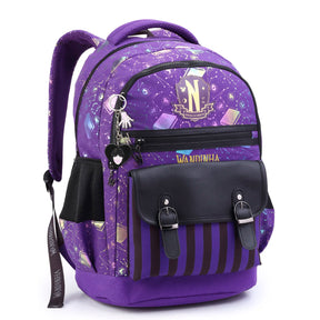 Kit Escolar Wandinha com Mochila + Lancheira Térmica + Estojo Infantil