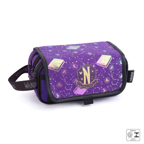 Kit Escolar Wandinha com Mochila + Lancheira Térmica + Estojo Infantil