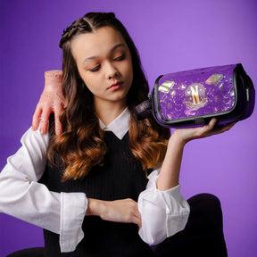 Kit Escolar Wandinha com Mochila + Lancheira Térmica + Estojo Infantil