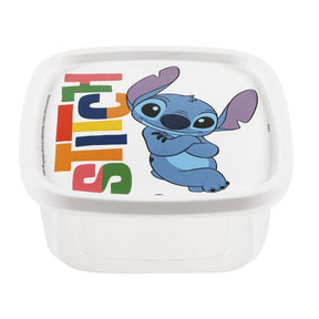 Pote Quadrado Decorado Stitch Plasútil 1,1 Litros